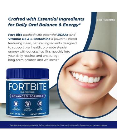 FortBite Tooth Powder Advanced Fort Bite Natural Dental & Gum Support Formula - Maximum Strength All Natural for Fresh Breath Dental Wellness FortBite Tooth Powder Reviews (5 Pack) - Buy Online on GoSupps.com