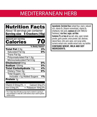 Town House Mediterranean Herb Pita Crackers - 9.5oz Box - Perfect Party Snacks - Buy Online on GoSupps.com