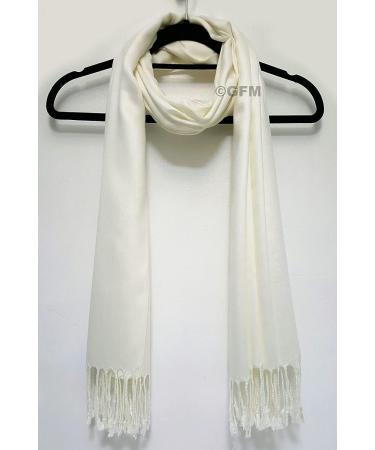 GFM Smooth Shiny Pashmina Style Scarf in Cream - L9 - Buy Online on GoSupps.com