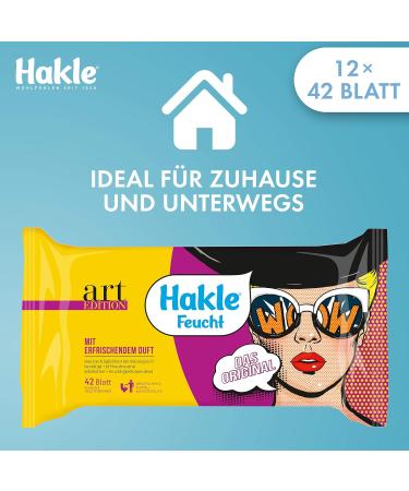Hakle Damp Design Special Edition - 12-Pack Moist Toilet Paper | Nourishing & Skin-Friendly Wet Wipes - Buy Online on GoSupps.com