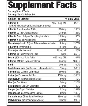 Bronson ONE Daily Womenâs 50+ Complete Multivitamin - 90 Tablets - Buy Online on GoSupps.com