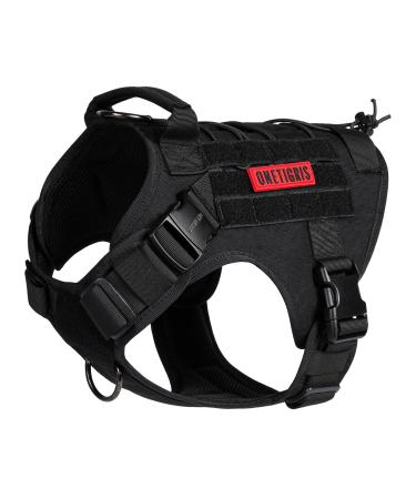 OneTigris Fire Watcher 2.0 Molle Dog Harness with Handle and Metal Buckle S Black - Buy Online on GoSupps.com
