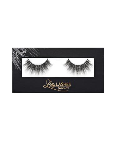 Lilly Lashes 3D Miami in Faux Mink | False Eyelashes | Dramatic Look and Feel | Reusable | Non-Magnetic | 100% Handmade  Vegan | Silk Like Luxury Fibers