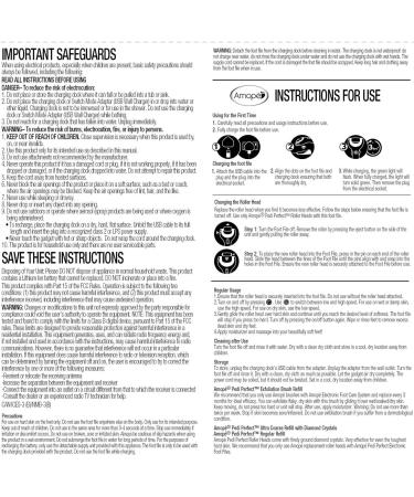 Amope Pedi Perfect Pro Wet & Dry Foot File - Rechargeable Callous Remover for Feet - Buy Online on GoSupps.com