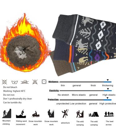 Fayhijun Merino Ski Socks for Men Women & Kids Warm Breathable Thermal Sports Socks for Skiing & Snowboarding (Sizes 36-38 Dark) - Buy Online on GoSupps.com