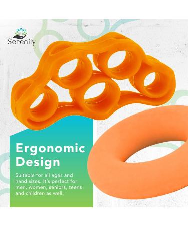 Serenily Hand Grip Strength Trainer - 6 Pack Hand Grip Strengthener for Forearm Workout & Finger Exercises. Ideal for Carpal Tunnel, Arthritis, Wrist Pain & Physical Therapy - Buy Online on GoSupps.com