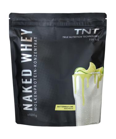 True Nutrition Technology TNT Whey Naked Whey + lactase 1 kg of whey protein concentrate Protein powder with excellent solubility and taste Protein powder (buttermilk lime)
