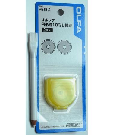 OLFA 18mm Tungsten Tool Steel Rotary Blades,Set of 10. and Marking Pen Japan Import (18mm x 10)