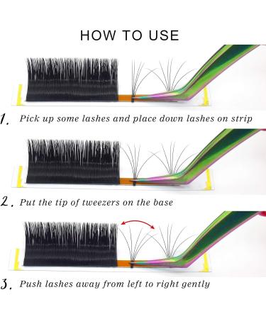 Easy Fan Lashes C-0.07-10 | Self Fanning Russian Lashes | 8-20mm Flowering Blooming Volume Extension | 1 Count - Buy Online on GoSupps.com