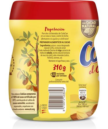  Cola Cao Cola-Cao Original: with natural cocoa and no additives - 310 g - Buy Online on GoSupps.com