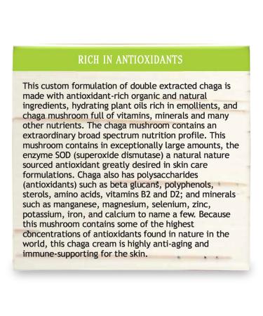 Wild Harvested Maine Chaga Face & Body Cream - 4 oz Value Size | Natural Ingredients | Lightweight & Moisturizing - Buy Online on GoSupps.com