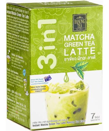 Ranong Tea 3 in 1 Matcha Green Tea Latte Instant Thai Mix (7 Sachets, 161g) - Buy Online on GoSupps.com