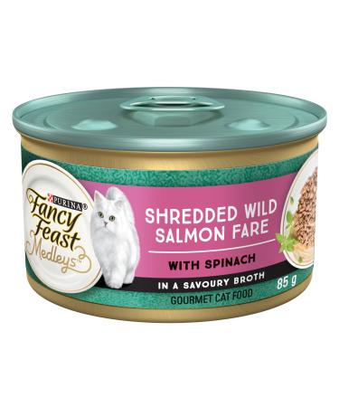 Fancy Feast Medleys Wet Cat Food Shredded Wild Salmon Fare - 85 g Can (24 Pack)