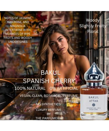Bakul (Spanish Cherry Attar) - 15ml Vegan Essential Oil Perfume | All-Natural Alcohol-Free Cruelty-Free Phthalate-Free Paraben-Free Gluten-Free - Buy Online on GoSupps.com