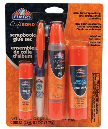 Elmer's All Purpose School Glue Sticks, Clear, Washable, 4 Pack, 0.24-ounce  sticks