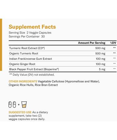 Organic Turmeric with Bioperine & Ginger - Physician's Choice 60 Veg Capsules - Buy Online on GoSupps.com