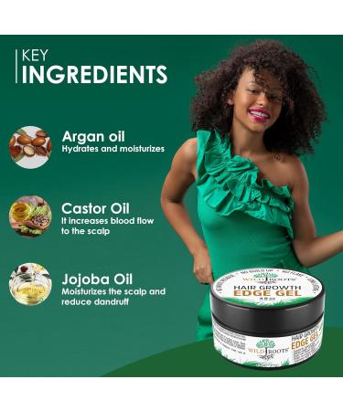 Wildroots Hair Growth Edge Gel | Stimulate Growth & Tame Flyaways - 4oz | International Shipping Available - Buy Online on GoSupps.com