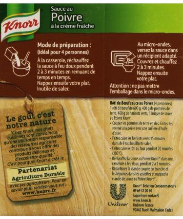 Knorr Pepper Sauce with Fresh Cream Brick 30 cl - Pack of 6 - Buy Online on GoSupps.com