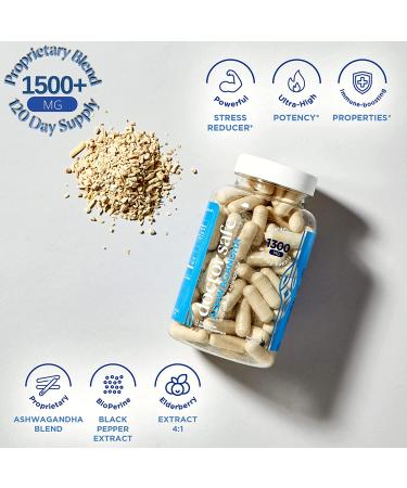 Organic Ashwagandha Capsules with KSM-66, Bioperine & Thyroid Support - 120 Capsules - Buy Online on GoSupps.com