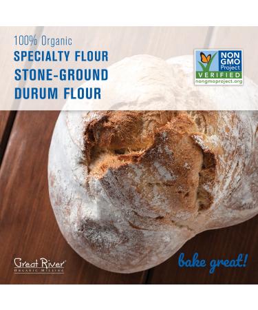 Great River Organic Milling Whole Grain Durum Flour - 8 lb, Stone Ground (4 pack) - Buy Online on GoSupps.com