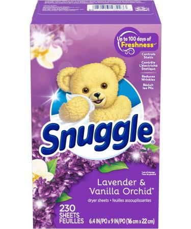 Snuggle Fabric Softener Dryer Sheets Lavender Vanilla Orchid 230ct - Long-Lasting Freshness & Softness for International Shipping - Buy Online on GoSupps.com