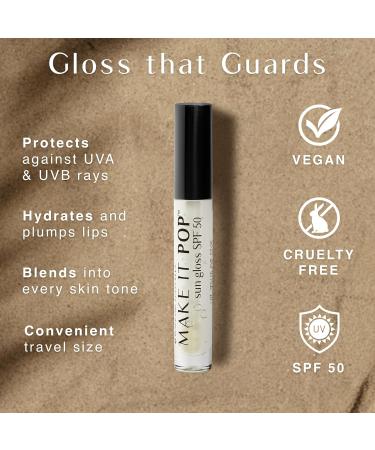 BLACK GIRL SUNSCREEN Make It Pop Sungloss for Women - SPF 50 Lip Gloss Sunscreen Sungloss Sun Protection for Skin Hydrating & Moisturizing Care Adds Shine - Clear Skies 0.13 fl oz Clear Skies ( 1 Pack) - Buy Online on GoSupps.com