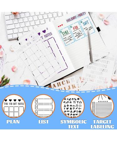 30 PCS Planner Stencils for Bullet Journal, Scrapbooking, Drawing - 4x7 Inch Diary Template - Buy Online on GoSupps.com
