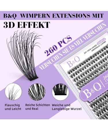 Lash Cluster Single Lashes | 280 PCS 3D Fluffy Wimpern Extensions | DIY 30D & 40D Mix - Natural Look - Buy Online on GoSupps.com