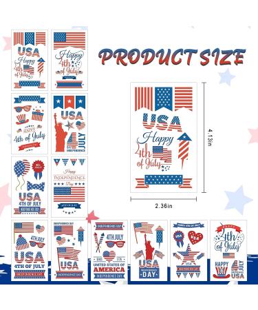 50 Pcs 4th of July Temporary Tattoos for Kids & Adults - Patriotic Independence Day Stickers - Labor Day & Memorial Day Party Favors - Buy Online on GoSupps.com