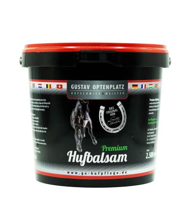 Gustav Optenplatz Premium Hufbalsam for horses go!Horse care for healthy hoof growth Huffett for daily hoof care hoof ointment & huff-tiger against dry cracked hooves anti-doping (2500ml)