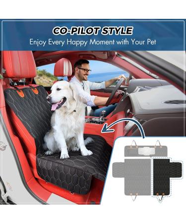 5-in-1 Dog Car Seat Cover for Back Seat | Waterproof & Scratchproof Car Hammock for Dogs | Nonslip & Mesh Window Car Pet Seat Protector with Belt | Fits Cars, Trucks, SUVs | Black 53x59 - Buy Online on GoSupps.com