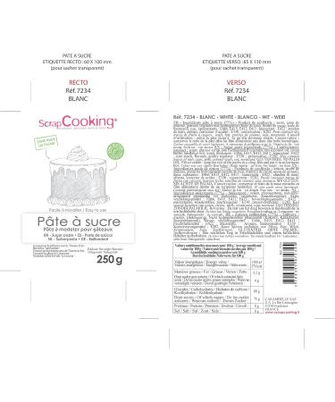 Scrapcooking White Sugar Paste Bag 250 g - Buy Online on GoSupps.com