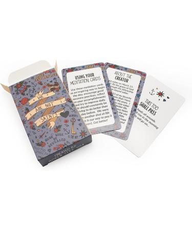 Sober Meditation Cards (Grey) - 50 Stress Relief Mindfulness Slogans - Compact Sobriety Gifts for Men & Women - Buy Online on GoSupps.com