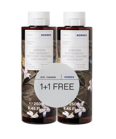 Corrres Jasmine 1+1 shower gel set revitalizing shower gel with active aloe vera at the advantage set dermatologically tested & vegan 2 x 250 ml