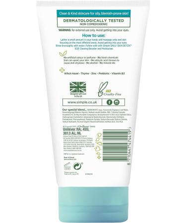 Simple Daily Skin Detox Purifying Facial Wash 150ml - Buy Online on GoSupps.com