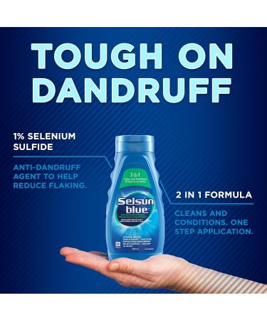 Selsun Blue 2-In-1 Anti-Dandruff Shampoo and Conditioner 300mL Helps Control Dandruff Itching and Flaking Cleans and Conditions in One Step Application - Buy Online on GoSupps.com