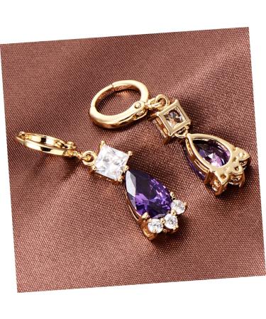 COHEALI 2 Pairs Earings for Women Women s Earrings Post Earrings for Women Womens Earrings Zircon Ear Rings Small Fresh Earrings Women Ear Rings Miss Purple Small and Fresh Jewelry Purplex3pcs mediumx3pcs - Buy Online on GoSupps.com