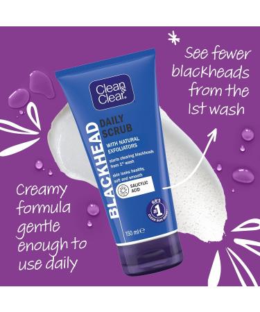 Clean & Clear Blackhead Clearing Daily Scrub 150ml - Purifying Facial Cleanser - Buy Online on GoSupps.com
