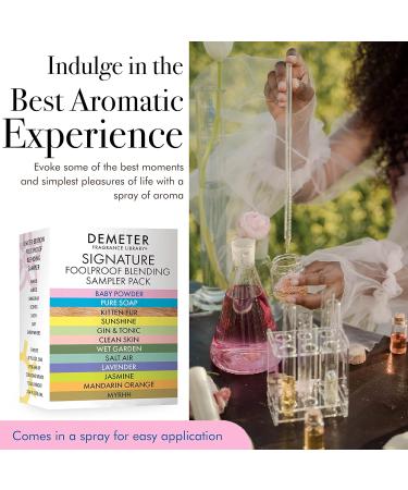 DEMETER Fragrance's Signature Foolproof Blending Perfume Sampler Set of 12 - Baby Powder - Pure Soap - Kitten Fur - Sunshine - Gin & Tonic - Clean Skin - Wet Garden - Salt Air - Lavender - & More - Buy Online on GoSupps.com