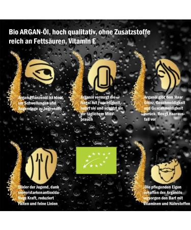 Essence & Bioty Argan Oil 30 ml - Cold Pressed 100% Pure in Miron Glass Bottle with Pipette + GUA SHA Stone: Nourishing Oil for Skin Hair Face - Buy Online on GoSupps.com