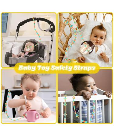 Buy BPA-Free Baby Toy Accessories: Pacifier Chain & Cup Holder Straps (4 Pack) - Ideal for Strollers High Chairs & Car Seats - Buy Online on GoSupps.com