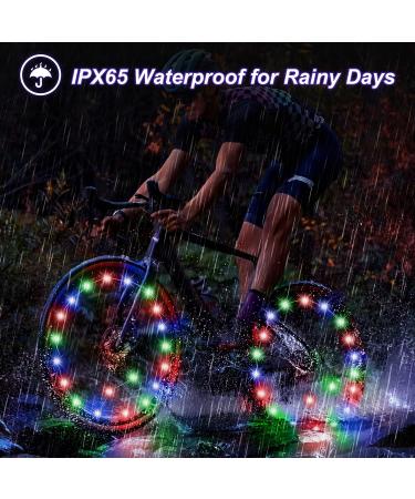 Fussion Upgraded Multicolor Changing LED Bike Wheel Lights with App Control - Waterproof, 7 Colors, 29 Lighting Modes - Great Gifts for All - Patent Pending (2 Wheels) - Buy Online on GoSupps.com