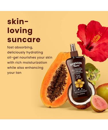 Hawaiian Tropic Tanning Oil Pump Spray SPF 25 - 8 Fl Oz - Buy Online on GoSupps.com