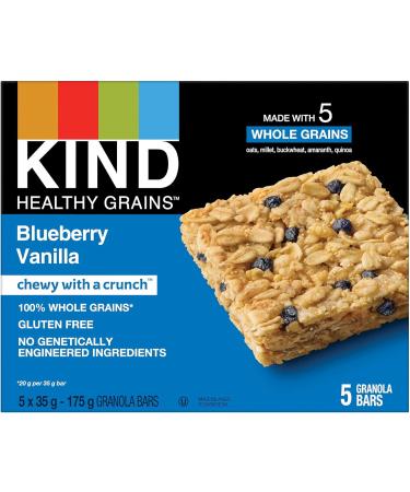 KIND Healthy Grains Bars Vanilla Blueberry Gluten Free 35 Grams 5 Count - Buy Online on GoSupps.com