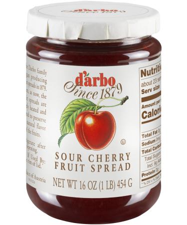 d'arbo All Natural Fruit Spread Marasque, Sour Cherry, 16 Oz