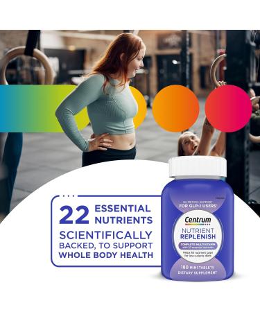 Centrum Nutrient Replenish GLP-1 Nutrition Support Multivitamin for Whole Body Health and Appearance - 180 Tablets 6 Month Supply - Buy Online on GoSupps.com