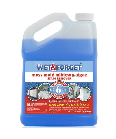 Wet  Forget Moss Mold Mildew  Algae Stain Remover Multi-Surface Outdoor Cleaner Concentrate Original 128 Fluid Ounces