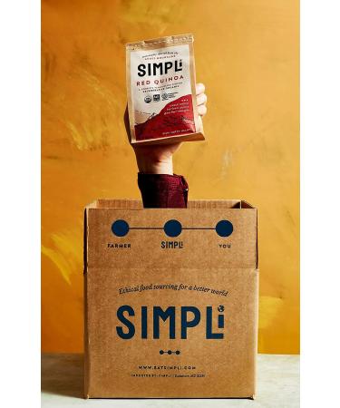 SIMPLi 100% Peruvian Red Quinoa 12 OZ | Regenerative Organic Certified | Kosher, Gluten Free, Whole Grain | Direct Trade & Ethically Sourced | Nutty + Hearty - Buy Online on GoSupps.com