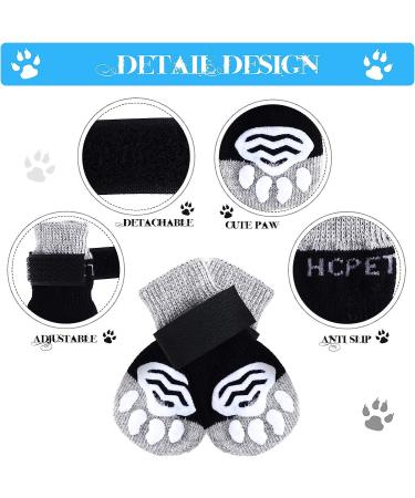 Saintrygo Anti-Slip Dog Socks Paw Protector with Paw Patterns - 8 Pieces, Small Size | Adjustable Straps for Indoor Paw Protection and Traction Control - Buy Online on GoSupps.com