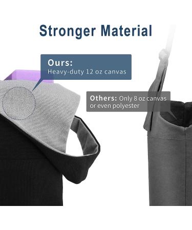 Pacearth Large Yoga Mat Bag - 40 x 15 Reversible Two-Tone Tote for Most Size Mats, Black - Buy Online on GoSupps.com